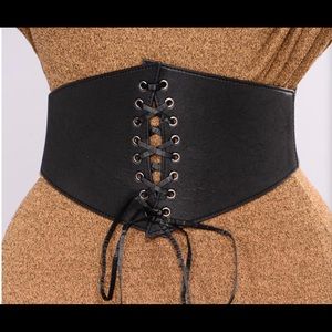 Black corset belt
